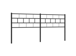 Headboard, Headboards Vidaxl Preto Aço (200 Cm)