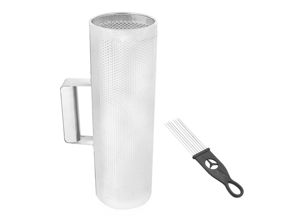 Guiro De Percussão Em Aço Inoxidável Com Raspador, Som Claro E Portátil, Cor Prateado, 10 Cm E 3,9 Polegadas - Elysve