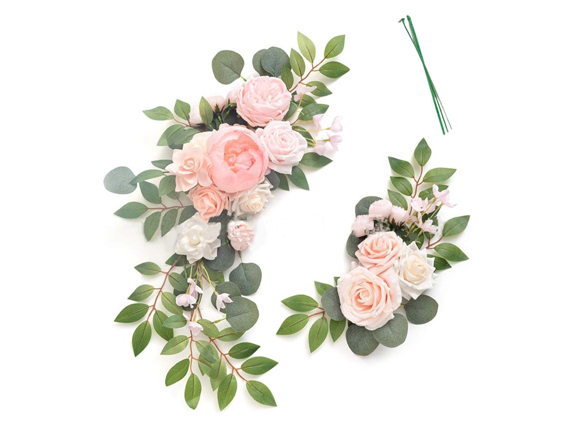 Arco de casamento com flores triangular para decoração de palco nupcial LAXISCREED
