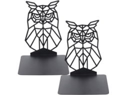 Suportes Para Livros Em Forma De Coruja, Em Metal Preto, Para Escritório Design Simples E Funcional Organizar Revistas