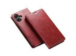 Capa Carteira Suteni Para Iphone 17 Em Couro Sintético - Vermelha