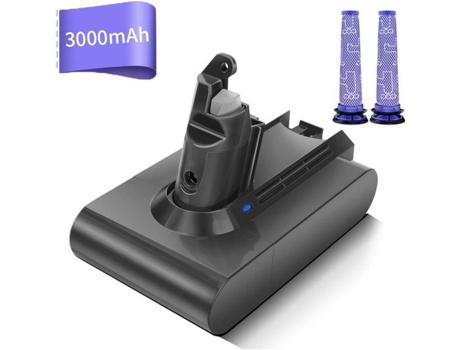 Bateria De Substituição Morpilot Para Série Dyson V6, 21,6 V 3000 Mah Li Ion, Com 2 Pcs Pré Filtros Dc58 Dc59 Dc61 Dc62 Dc72 Xnjtg