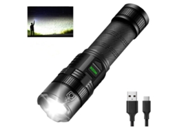 Lanternas, 100000 Lumens Super Bright 5 Modos De Iluminação Zoomable Ip68 À Prova D' Água Xhp99 Lanternas Táticas Para Emergência Em Acampam