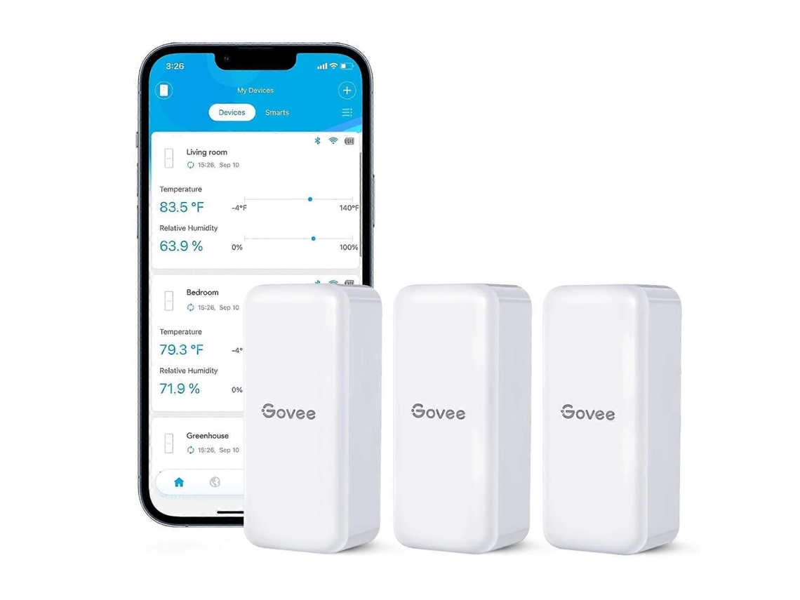 Kit Com 3 Termômetros E Higrômetros H5100, Mini Bluetooth Para Temperatura E Umidade