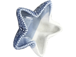 Prato Pequeno De Cerâmica Azul Nuobesty Para Armazenamento, Bandeja Decorativa Em Formato De Estrela-do-mar.