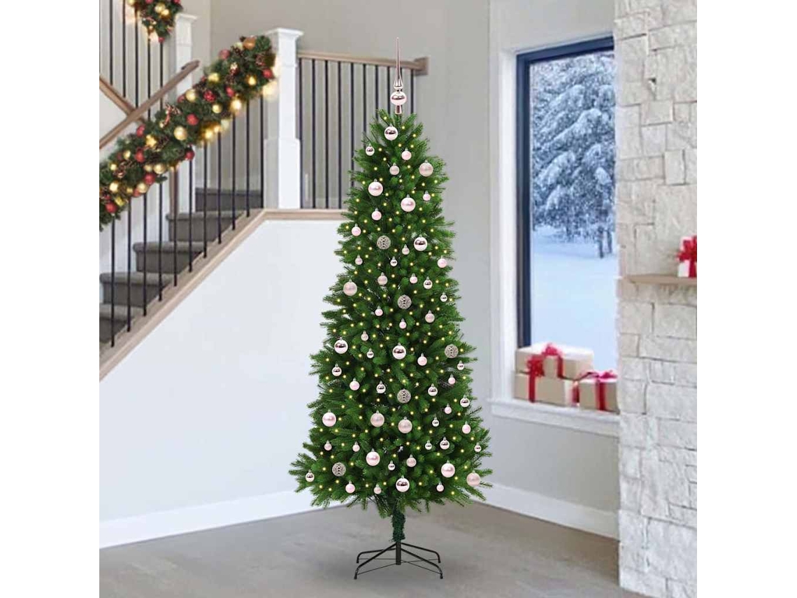 Vidaxl Árvore De Natal Com 300 Leds Com Suporte Verde 240 Cm Pe