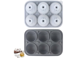Forma De Gelo Esférica Em Forma De Bola De Basebol Ideal Para Cocktails, Bourbon, Conhaque E Whisky. Cinza Hexinyigjly