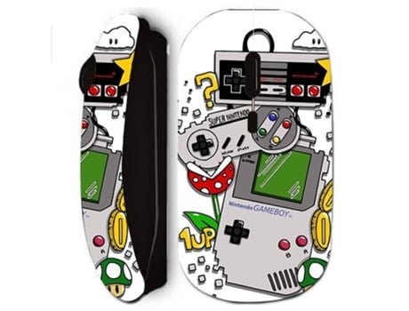 Rato Sem Fios Preto Consolas Nintendo Vintage Old School Maniacase