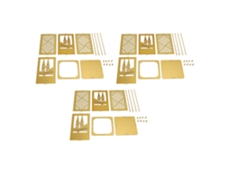 Suporte Para Caneta De Metal Com Padrão Arquitetônico Dourado, Superfícies Quadradas, Revestimento, Faça Você Mesmo, Suporte Para Caneta Para Casa, Es