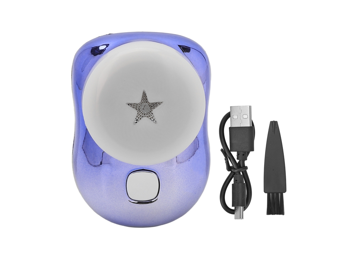 Aparador De Barba Elétrico Mini Portátil Automático Para Viagem Azul Com Lâmina De Aço Inoxidável E Design Compacto