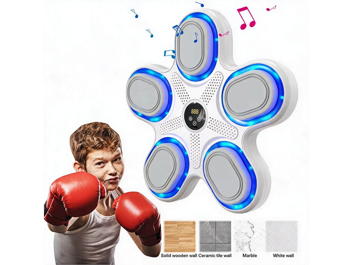 Máquina de Boxe Bluetooth para Treinamento com Suporte de Parede para Crianças DIGITALLAB Branco