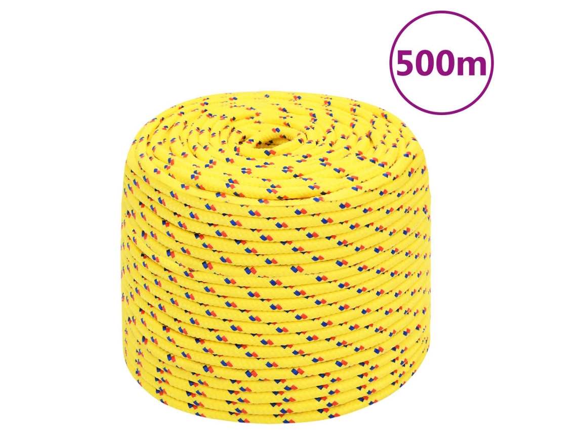 Vidaxl Corda De Barco 10 Mm 500 M Polipropileno Amarelo