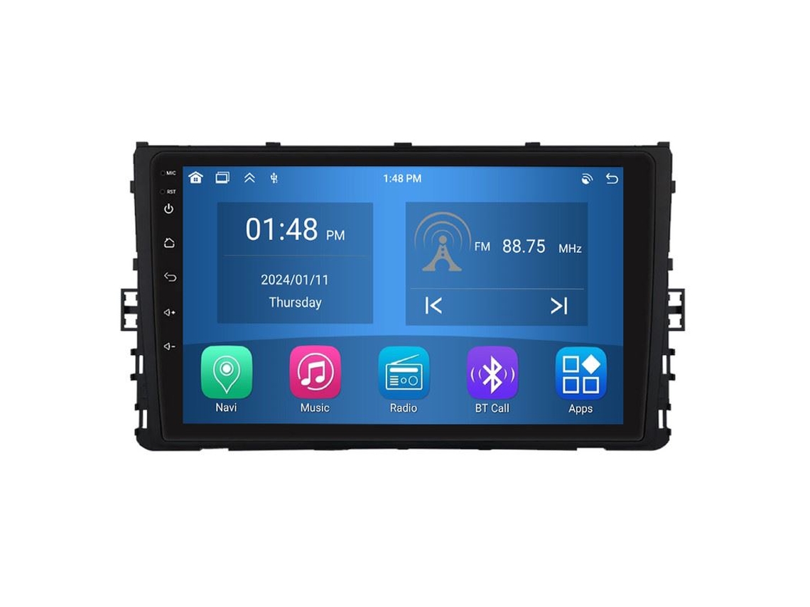 Central Multimídia Carplay Gps 4 Gb 64 Gb Para Volkswagen Vw Mqb Polo Jetta Mk7 2020-2022 Android Auto Bluetooth