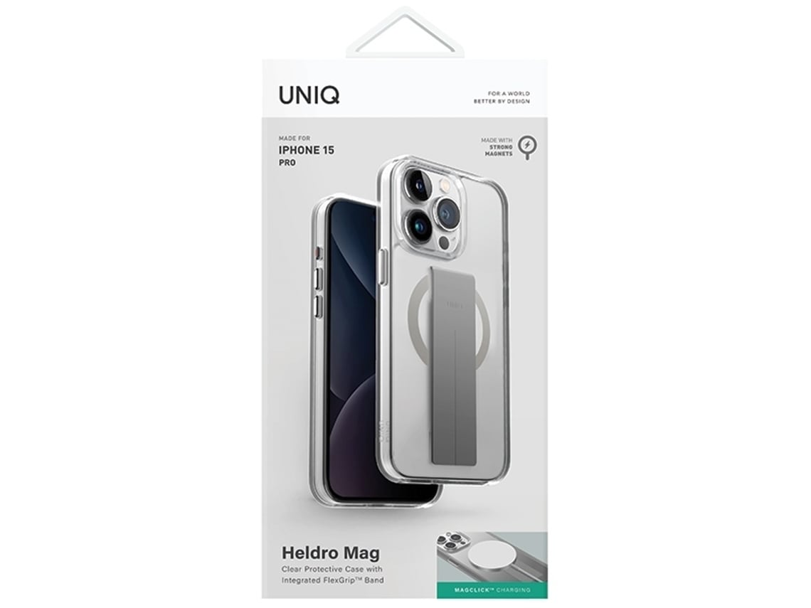 Capa para iPhone 15 Pro UNIQ Pele Sintética Transparente