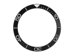 Inserto de Bezel de Relógio Cerâmico 38.6mm com Números Brancos para Reparo