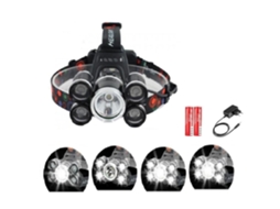 Lanterna de Cabeça Potente LED Cree T6, Baterias e Carregador BRILVIBERA