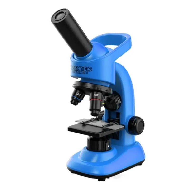 Microscópio Infantil 40-1600x Com Kit Stem E Iluminação Dupla - Azul - Eifson