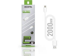 Cabo ACCETEL (Type-C - 2 m - Branco)