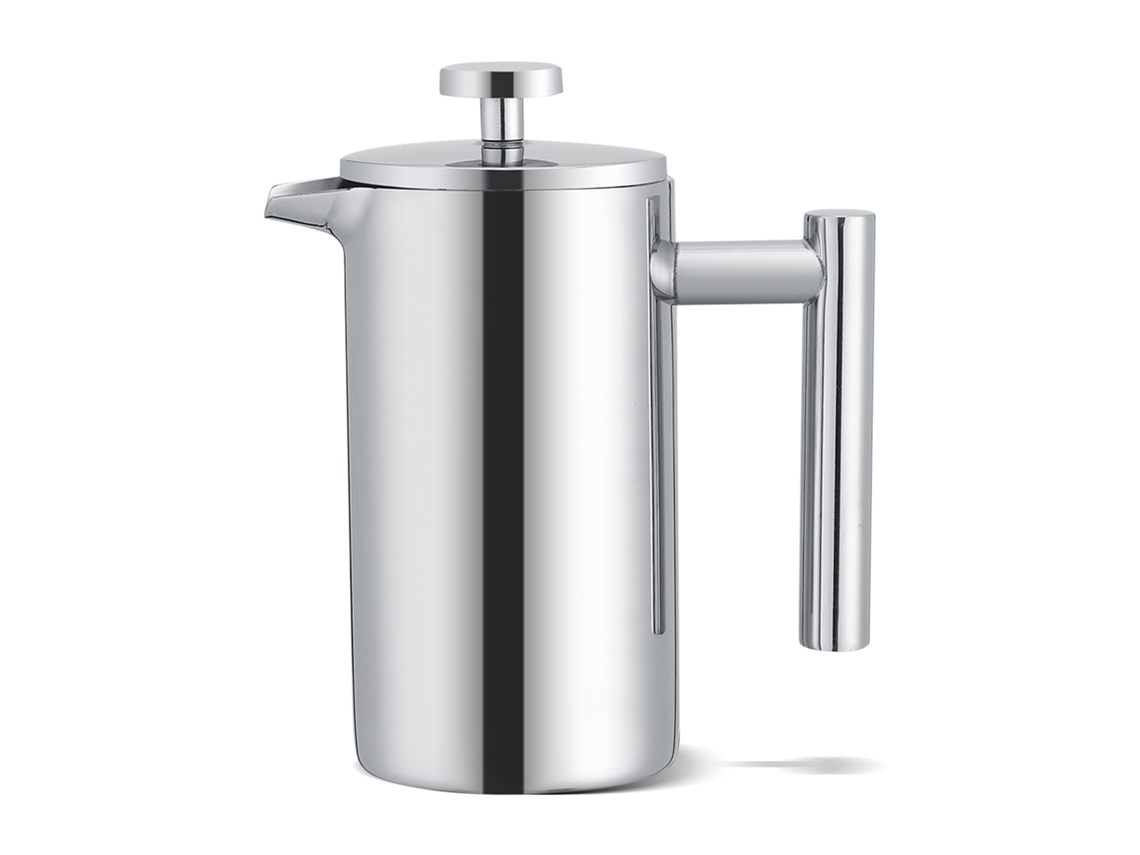 Cafeteira Francesa De Parede Dupla 350 Ml, Bule Aço Inoxidável Com Filtro.