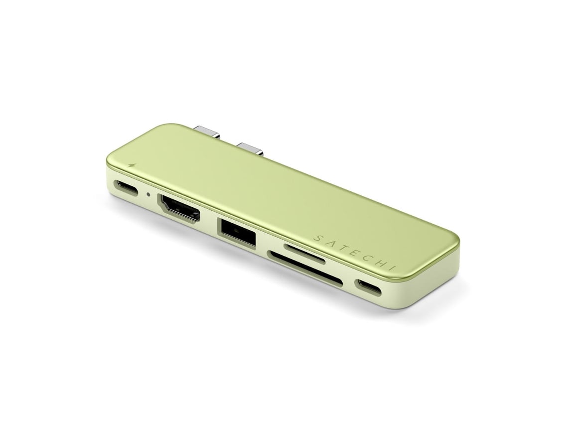 Hub SATECHI USB-C 6 em 1 para Surface e MacBook Neo (Verde)