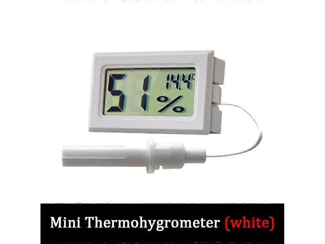 Mini Termômetro E Higrômetro Digital Lcd Para Ambientes Internos, Com Sensor De Temperatura E Umidade Integrados E Cabo De Alimentação.