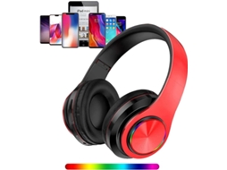 Fones De Ouvido Bluetooth Sem Fio Com Luzes Led Coloridas, Microfone Integrado, Leves, Dobráveis, Fones De Ouvido Estéreo Hifi Com Fio Para Sala De