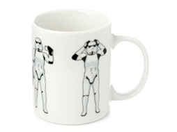 Caneca De Porcelana - Puckator - O Stormtrooper Original - 300 Ml - Cinza - Micro-ondas & Lava-louças