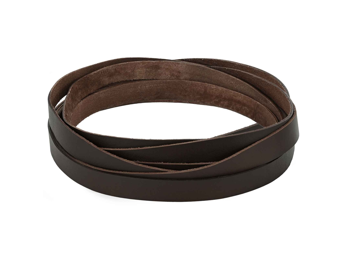 Vidaxl Pulseira De Couro 1 Marrom Escuro 1000 X 1 Cm Couro