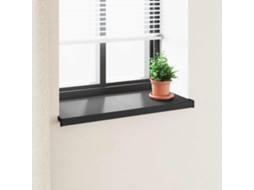 Vidaxl Soleira De Janela Preto Com Veios De Madeira 60 X 45 X 4,5 Cm