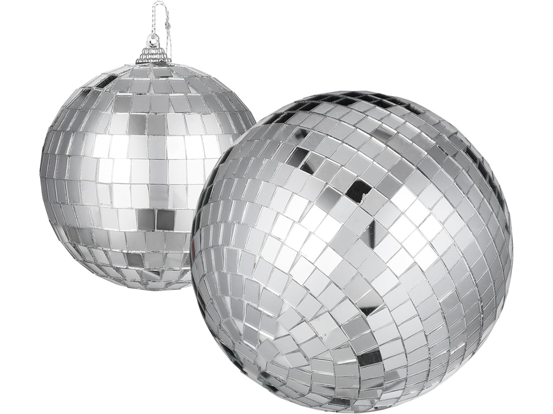 Bolas De Discoteca Espelhadas, Conjunto De 2, 15cm E 10cm, Decorações Refletivas Para Festas, Bares E Eventos Bolas De Discoteca Espelh Gokoco