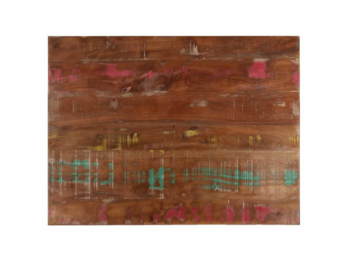Vidaxl Tampo De Mesa Retangular 80x70x1,5 Cm Madeira Recuperada Maciça