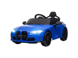 Carro BMW M4 12v infantil azul (controle remoto, faróis, música, 3,5 km/h) S/MARCA