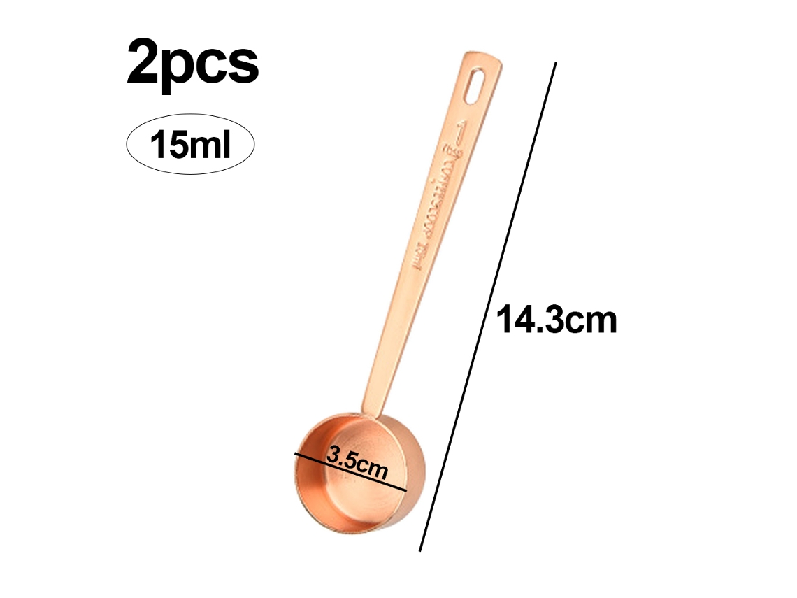 Conjunto de 2 Colheres Medidoras de Café em Aço Inoxidável 15Ml RNEMITERY