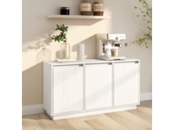 Vidaxl Aparador 111x34x60 Cm Madeira De Pinho Maciça Branco