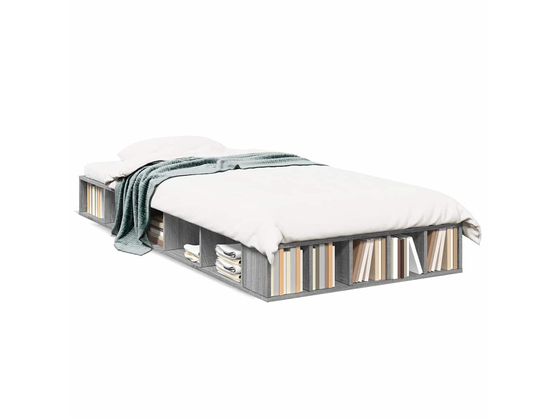Estrutura Cama 90x200 cm Derivados de Madeira Cinzento Sonoma MAISON EXCLUSIVE