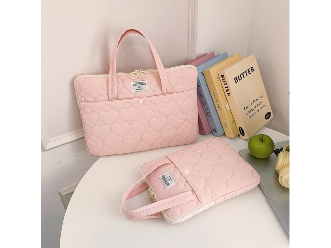 Bolsas Para Portátil Czhhmart, Conjunto De 2 Unidades, Compatíveis Com Notebooks De 11 E 14 Polegadas Rosa