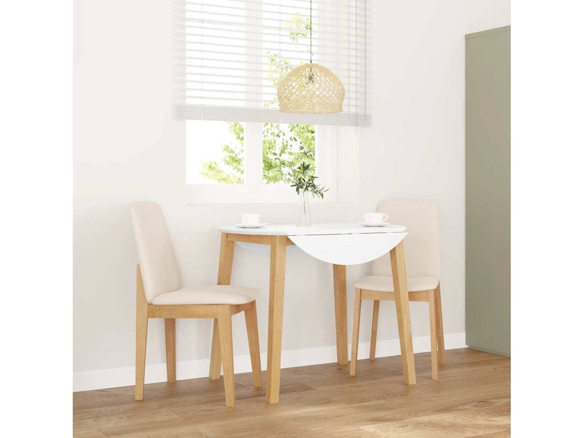 Vidaxl Cadeiras De Jantar Com Almofadões 2 Pcs Madeira Maciça