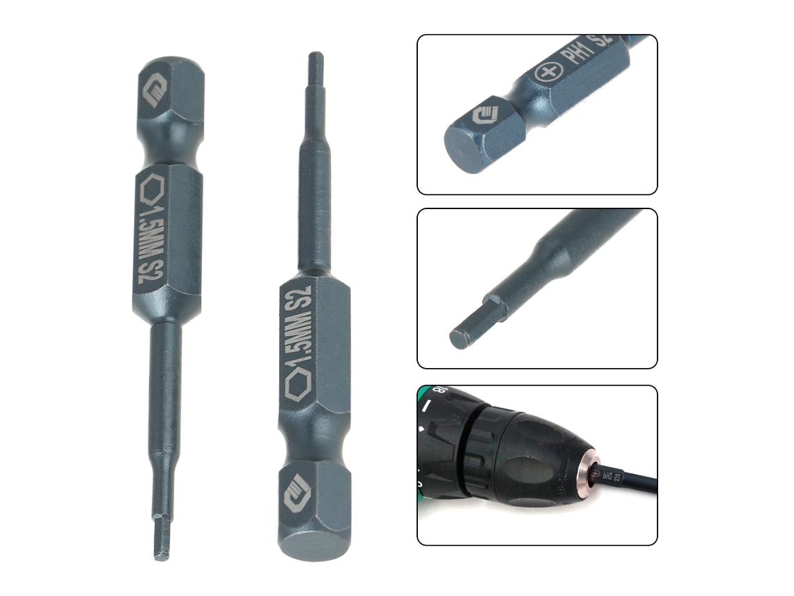 Conjunto De Chaves De Fenda Em Aço S2 Com Cabeça Hexagonal Laxiscreed, 1/4", 50mm