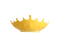 Mali boné de Banho para Bebê Silicone Coroa Ajustável Protetor Ouvido Chapéu Impermeável Amarelo