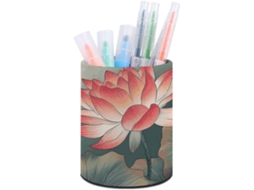 Porta Canetas Redondo Em Poliuretano Com Formato De Flor E Libélula, Lápis, Copo, Multifuncional, Pincéis De