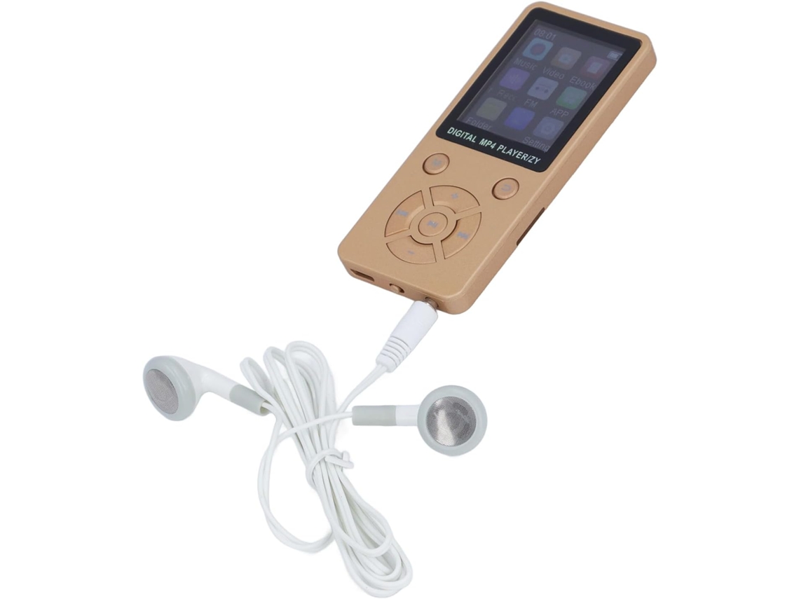 Reprodutor de MP3/MP4 de 64 GB com Bluetooth, tela de 1 polegada, alto-falante, rádio FM, leitor de e-books, vídeo de 1,8 polegadas e áudio HiFi.