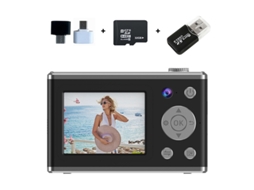 Câmara Digital Tela Ips De 2,4 Polegadas Com Luz De Preenchimento (preta - Cartão De 32 Gb) Cuich