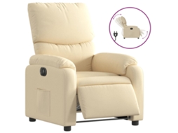 Electric Recliner Chair, Electric Recliner Chairs Vidaxl Creme Tecido