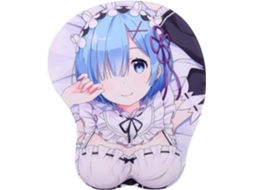 Mousepad 3d Rezero Rem Anime Com Apoio Para Pulso Para Jogos Adesivo Dupla Face Brilvibera (mk0017)
