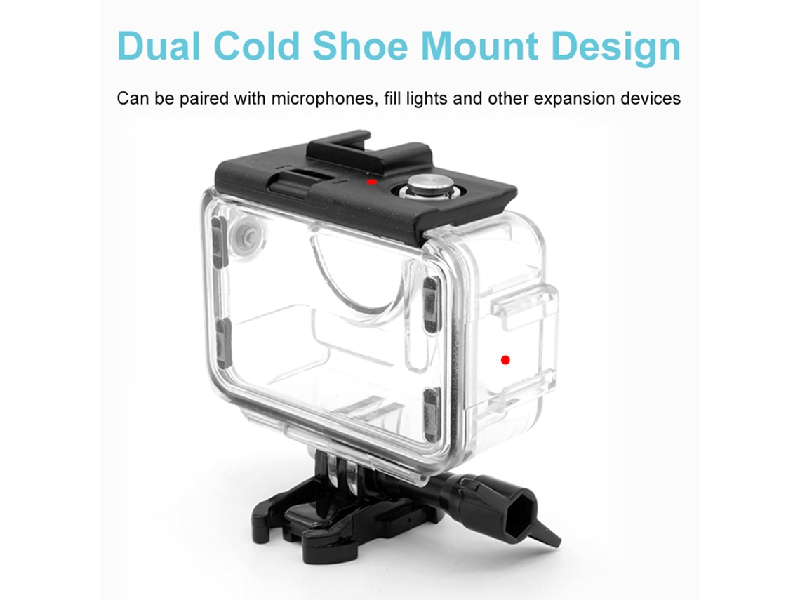 Funda impermeable para DJI Osmo Action 3/4 IP68, sumergible hasta 60 m, cristal templado y resistente a caídas S/MARCA