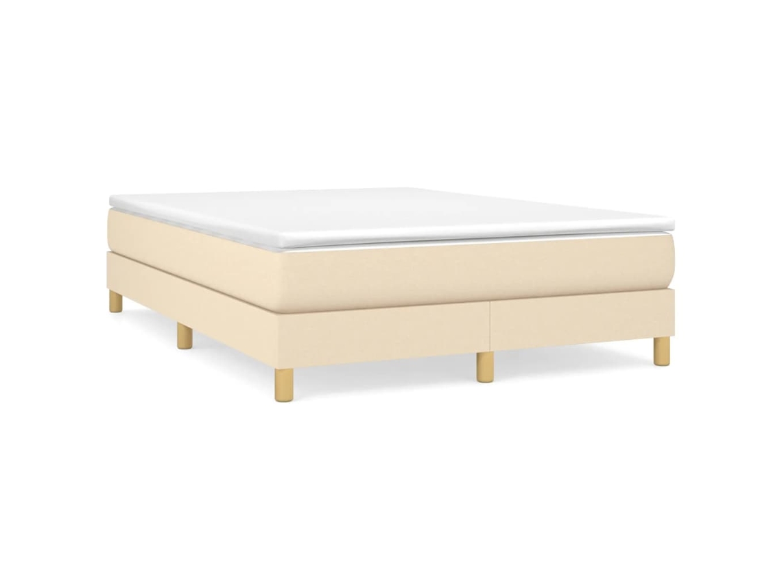 Box Spring Bed Frame, Box Spring Bed Frames Vidaxl Creme Tecido (140 X 190 Cm)