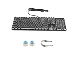 Teclado Mecânico Vintage com 87 Teclas Retroiluminado LAXISCREED