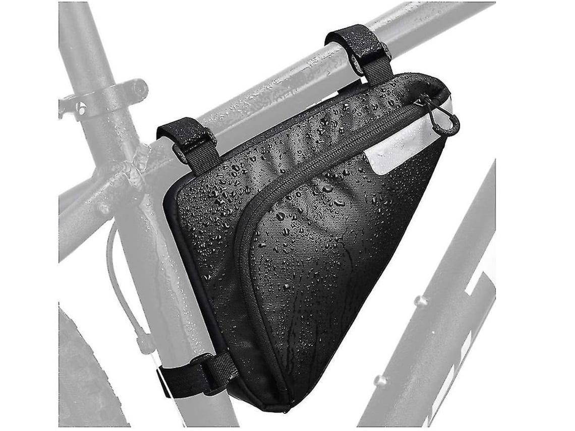 Bolsa para quadro de bicicleta, bolsa para celular, tubo frontal de bicicleta com bolsa de tecido sensível ao toque para bagageiro Selim Mountain Road Lalalamoli