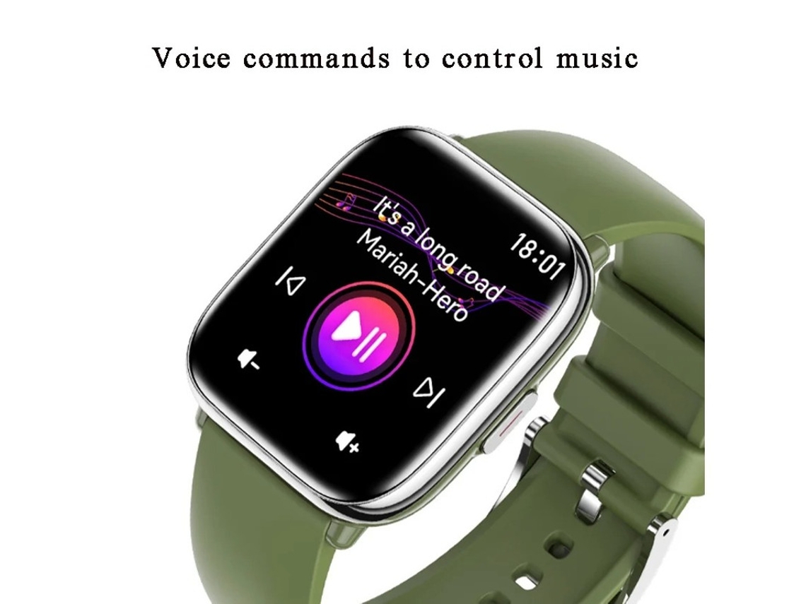 Relógio inteligente feminino Bestvite com Bluetooth, pressão arterial, frequência cardíaca, oxigênio no sangue, monitor de sono e pedômetro esportivo, verde