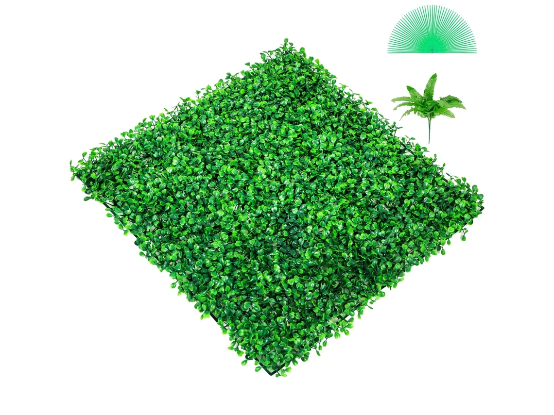 Planta de Hera Artificial 50,8 X Cm Plantas Artificiais Decorativas 6 Peças Esteira Cerca Viva Buxo com Espessura 4 Jardim Vertical 100% Pe Pendentes